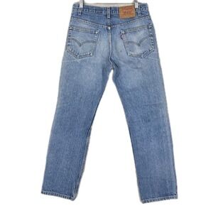 Vtg Levis 517 Blue Jeans Boot Cut Men 31x30 Distressed Zip Up Mexico (30.5x28.5)